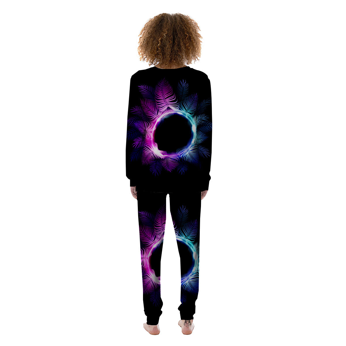 Palm Tree EDM Beach Print Women's Pajamas-grizzshop