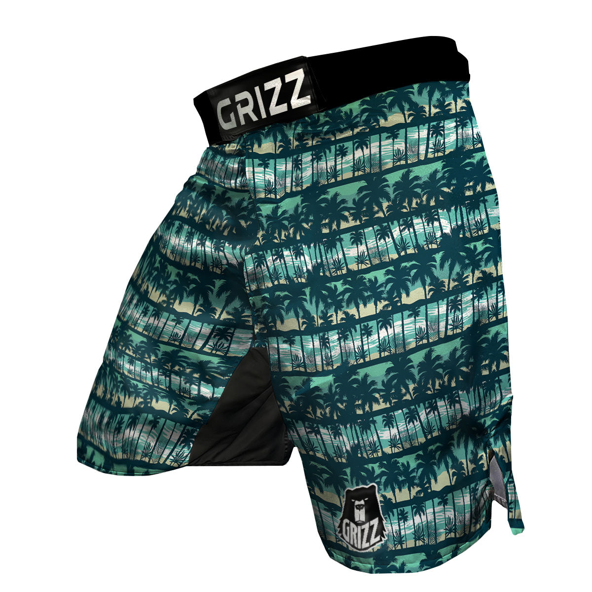 Palm Tree Print Pattern MMA Shorts-grizzshop