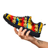 Palm Tree Sunset Hibiscus Print Pattern Black Sneaker-grizzshop