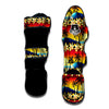 Palm Tree Sunset Hibiscus Print Pattern Muay Thai Shin Guards-grizzshop