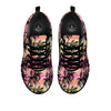 Palm Tree Sunset Print Pattern Black Sneaker-grizzshop