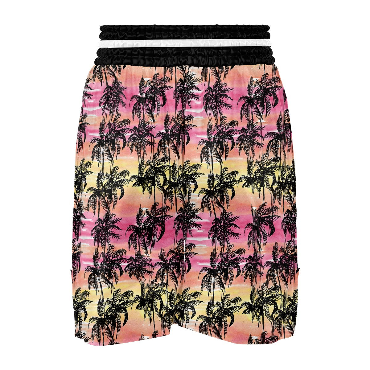 Palm Tree Sunset Print Pattern Boxing Shorts-grizzshop