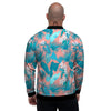 Palm Tree Teal Print Pattern Men's Bomber Jacket-grizzshop