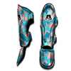 Palm Tree Teal Print Pattern Muay Thai Shin Guards-grizzshop