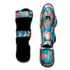 Palm Tree Teal Print Pattern Muay Thai Shin Guards-grizzshop