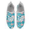 Palm Tree Teal Print Pattern White Athletic Shoes-grizzshop