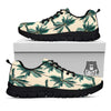 Palm Tree Tropical Print Pattern Black Sneaker-grizzshop