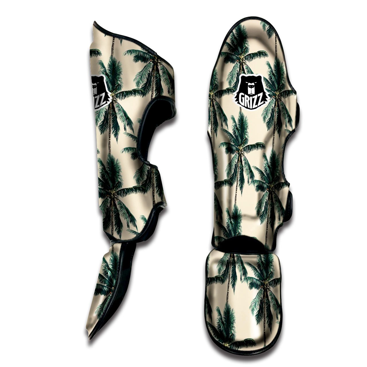 Palm Tree Tropical Print Pattern Muay Thai Shin Guards-grizzshop