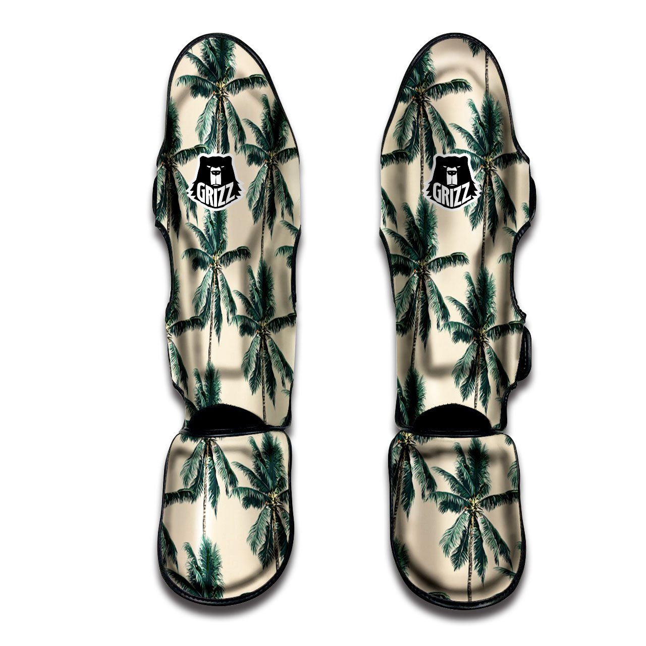 Palm Tree Tropical Print Pattern Muay Thai Shin Guards-grizzshop