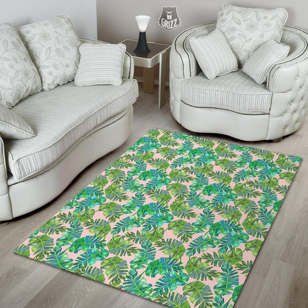 Palm Tree Vintage Print Pattern Floor Mat-grizzshop