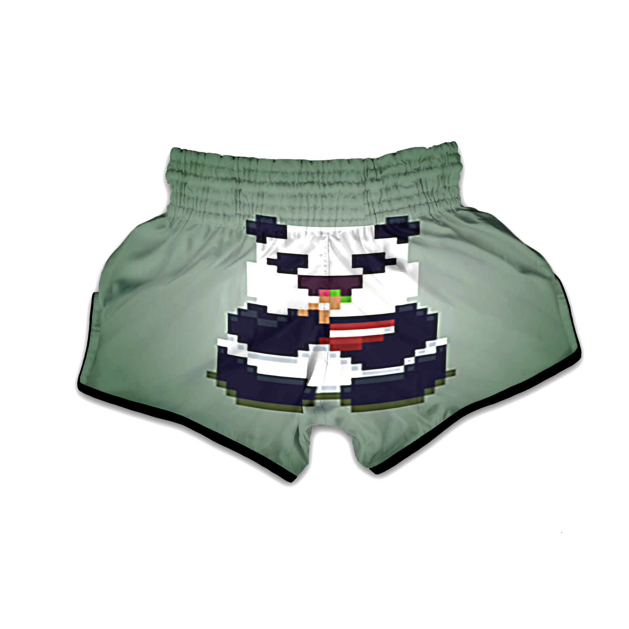 Panda 8-Bit Pixel Print Muay Thai Boxing Shorts-grizzshop