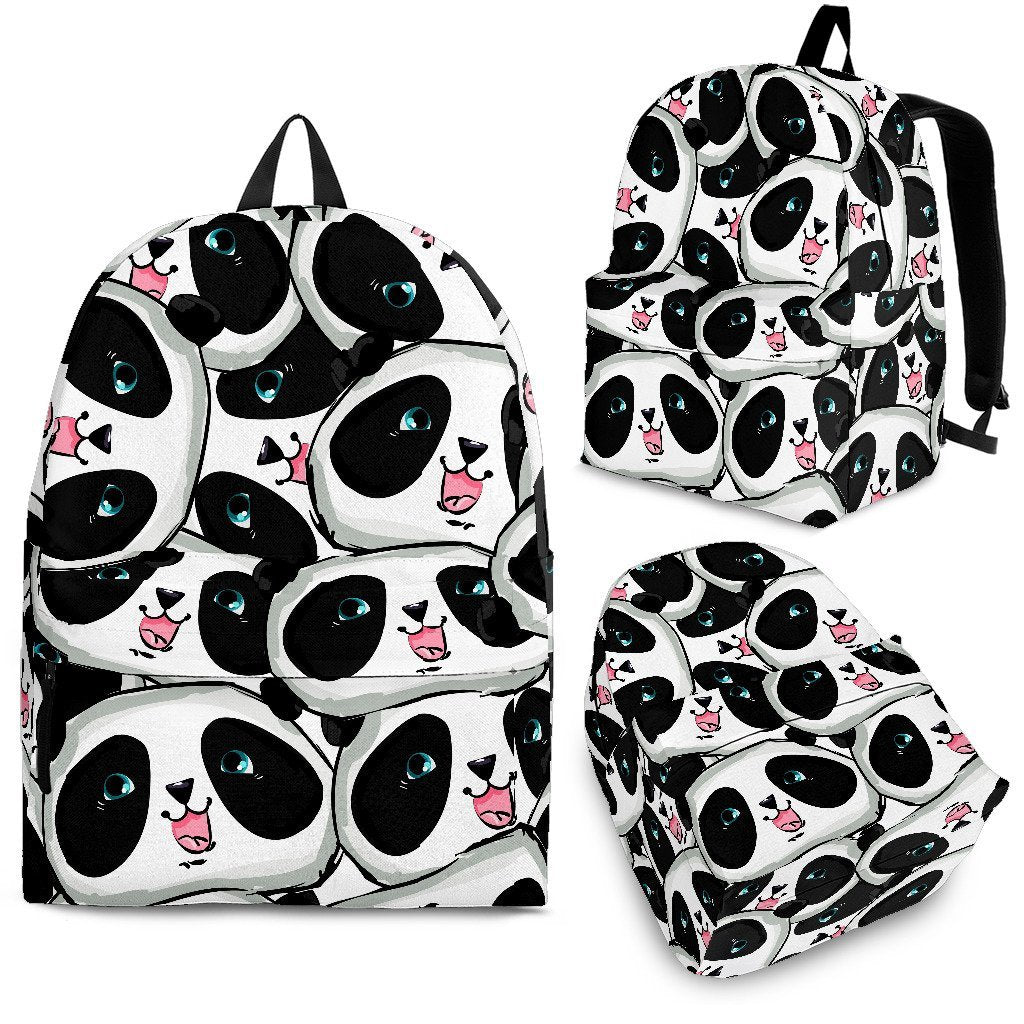 Panda Baby Pattern Print Backpack-grizzshop