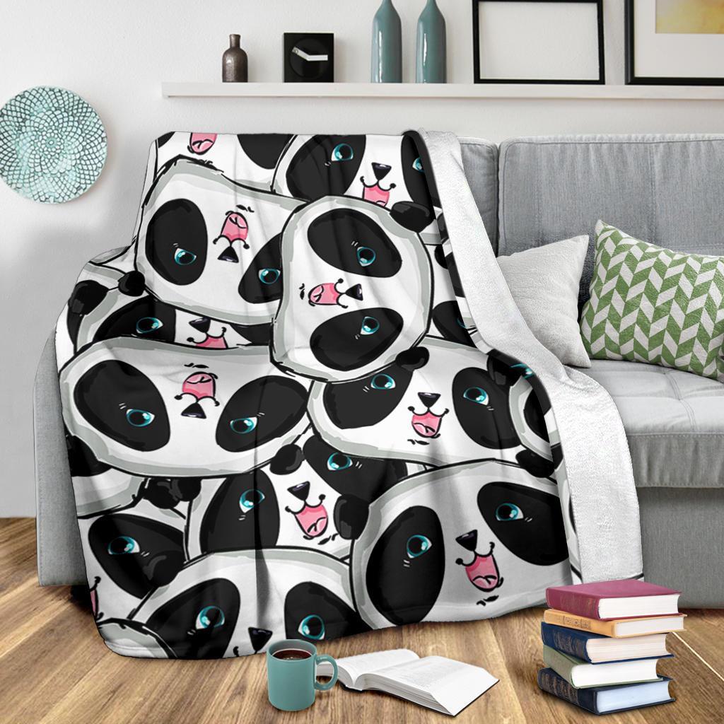 Panda Baby Pattern Print Blanket-grizzshop