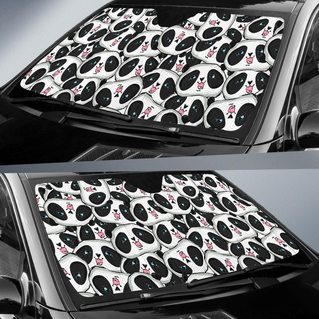 Panda Baby Pattern Print Car Sun Shade-grizzshop