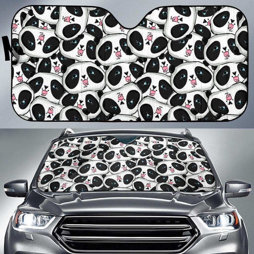 Panda Baby Pattern Print Car Sun Shade-grizzshop