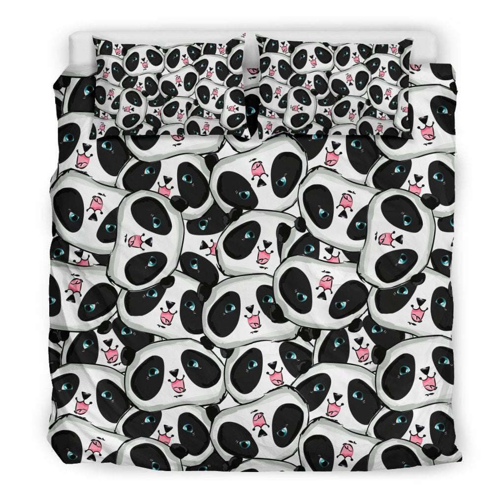 Panda Baby Pattern Print Duvet Cover Bedding Set-grizzshop