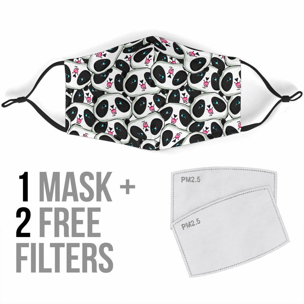 Panda Baby Pattern Print Face Mask-grizzshop