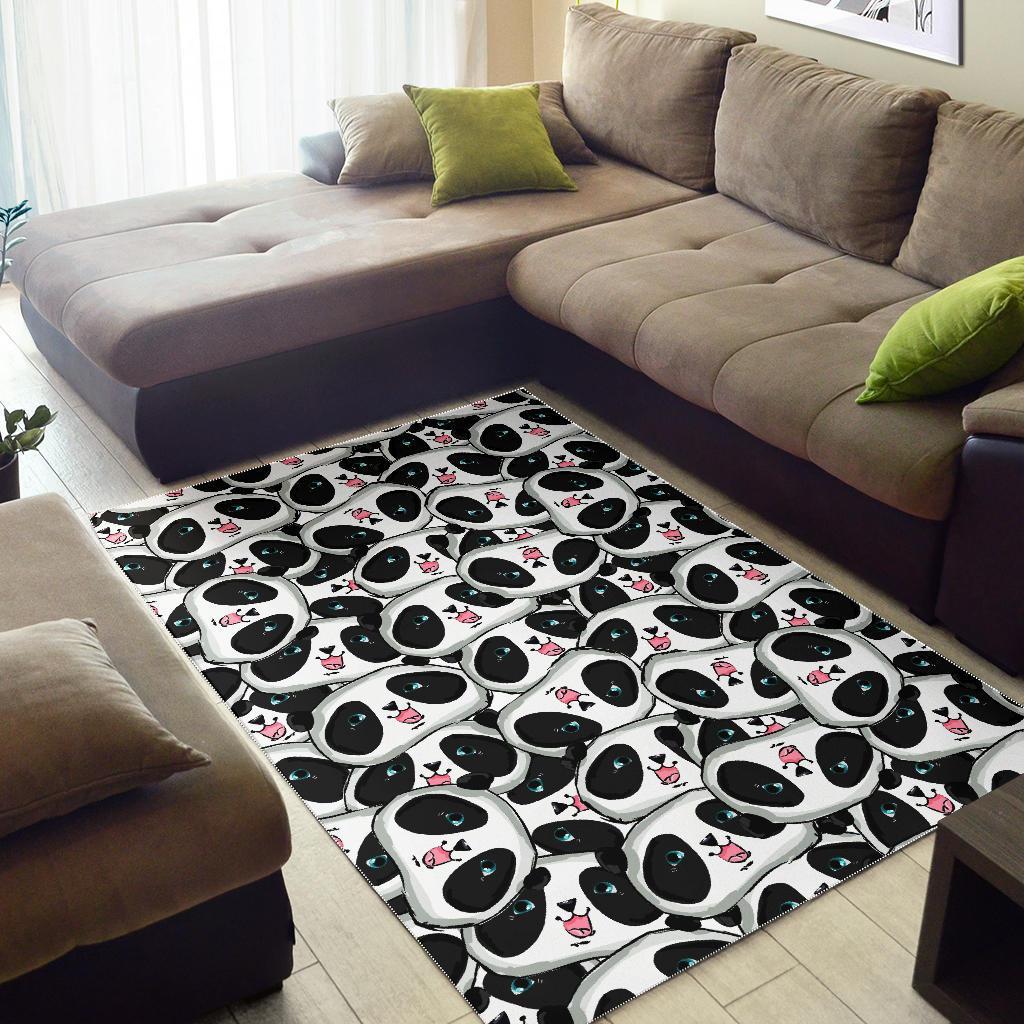 Panda Baby Pattern Print Floor Mat-grizzshop