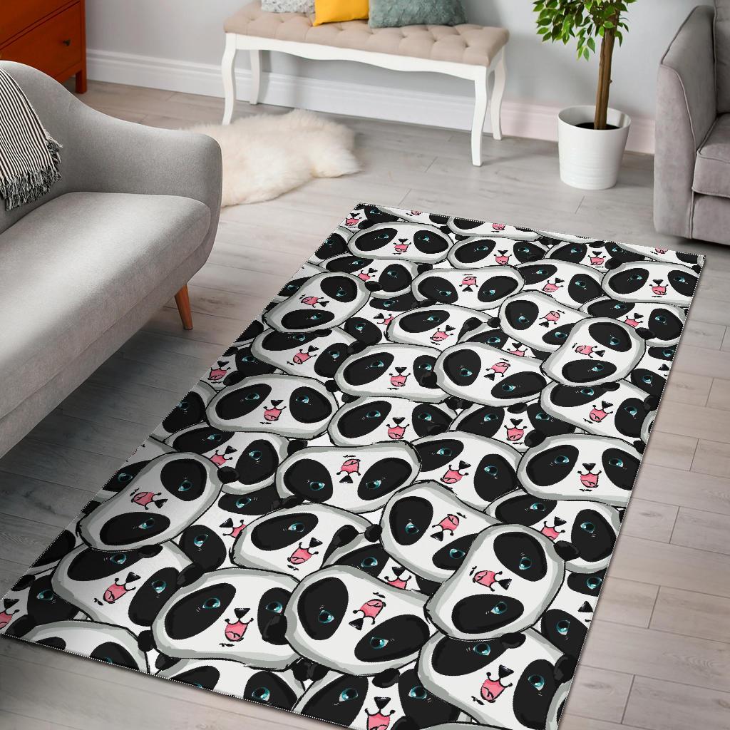 Panda Baby Pattern Print Floor Mat-grizzshop