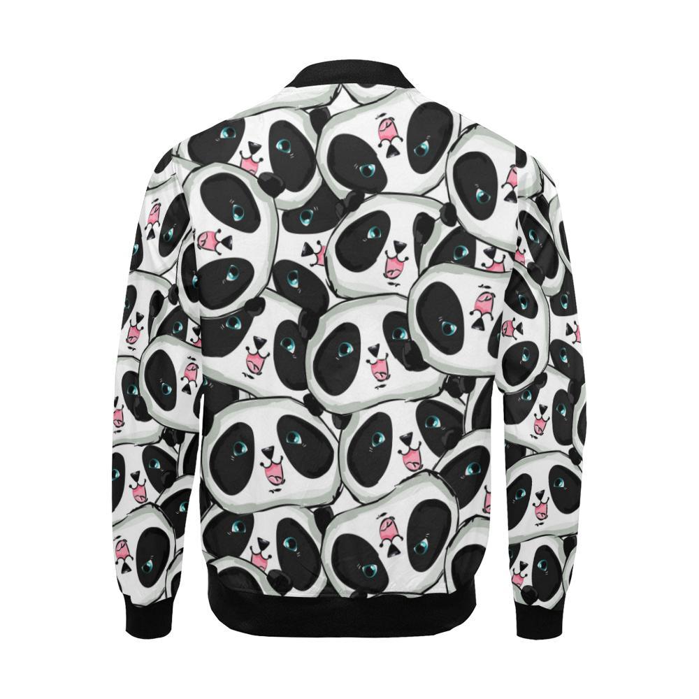 Panda Baby Pattern Print Men's Bomber Jacket-grizzshop