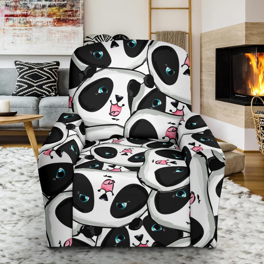 Panda Baby Pattern Print Recliner Cover-grizzshop