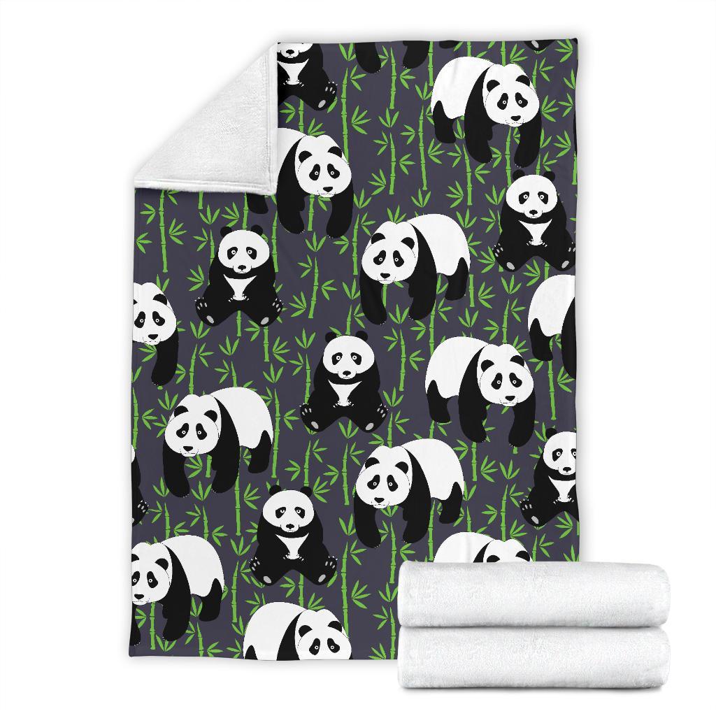 Panda Bamboo Pattern Print Blanket-grizzshop