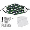 Panda Bamboo Pattern Print Face Mask-grizzshop