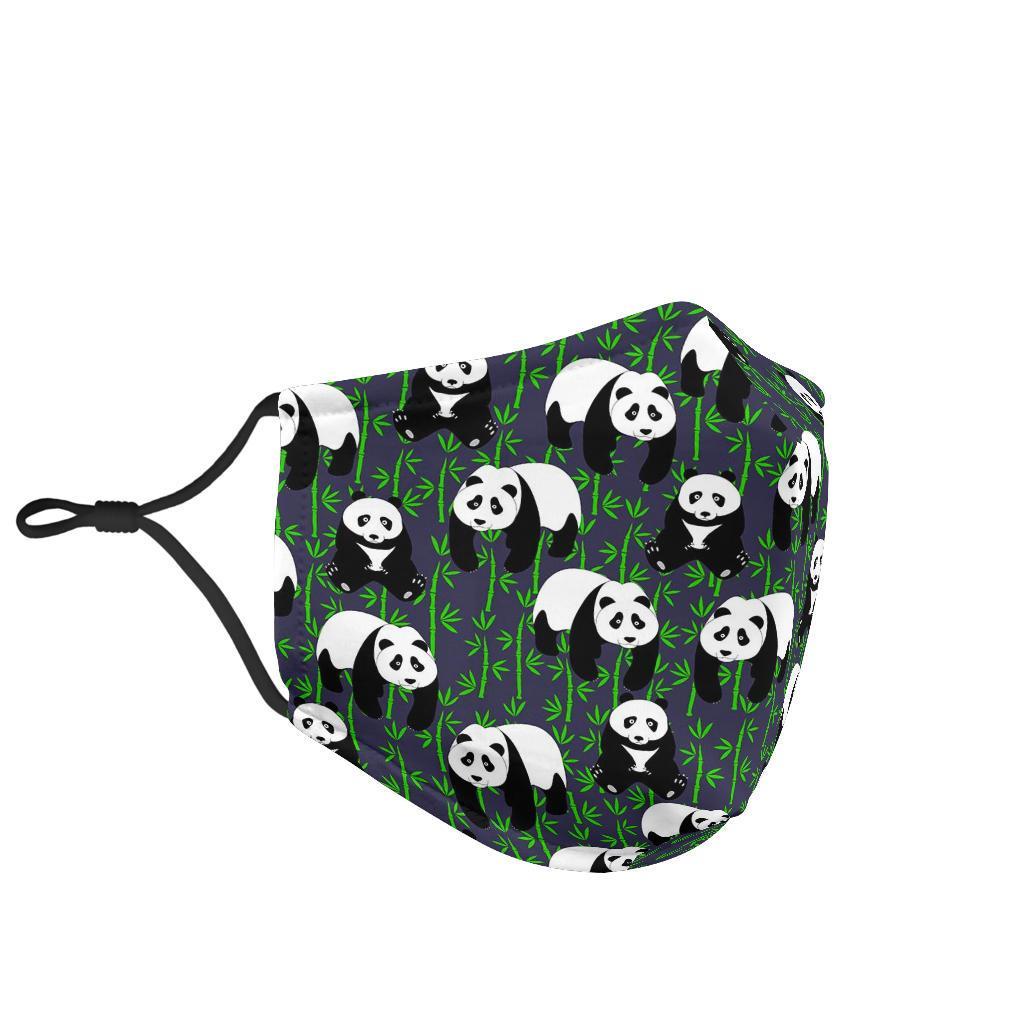 Panda Bamboo Pattern Print Face Mask-grizzshop