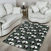 Panda Bamboo Pattern Print Floor Mat-grizzshop