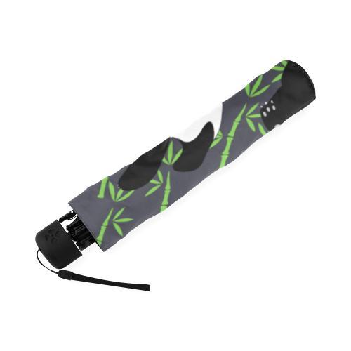 Panda Bamboo Pattern Print Foldable Umbrella-grizzshop