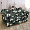 Panda Bamboo Pattern Print Loveseat Cover-grizzshop