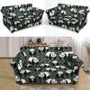 Panda Bamboo Pattern Print Loveseat Cover-grizzshop