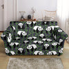 Panda Bamboo Pattern Print Loveseat Cover-grizzshop