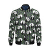 Panda Bamboo Pattern Print Men's Bomber Jacket-grizzshop