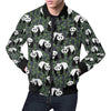 Panda Bamboo Pattern Print Men's Bomber Jacket-grizzshop