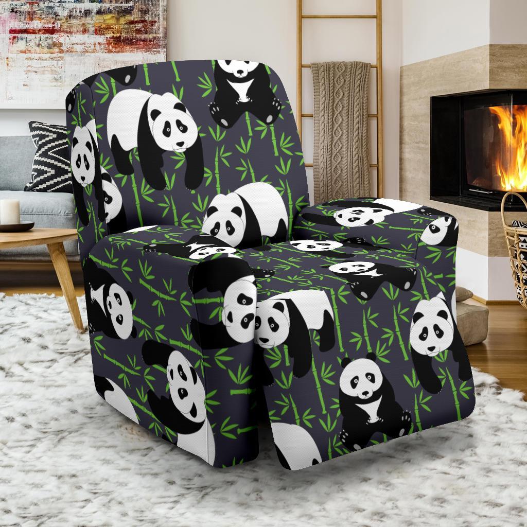 Panda Bamboo Pattern Print Recliner Cover-grizzshop