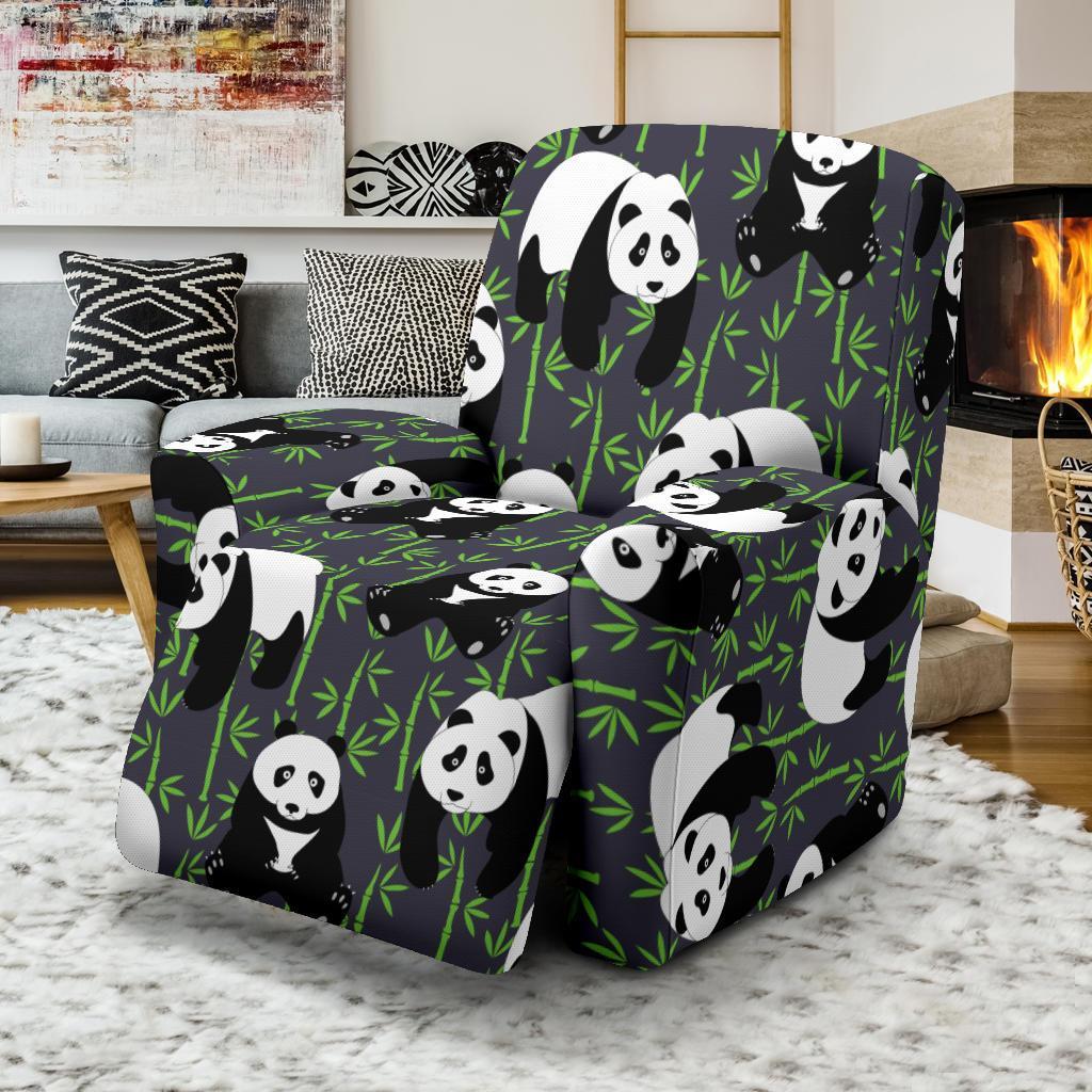 Panda Bamboo Pattern Print Recliner Cover-grizzshop