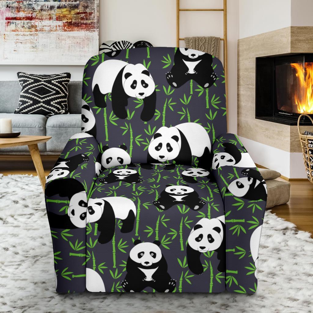 Panda Bamboo Pattern Print Recliner Cover-grizzshop