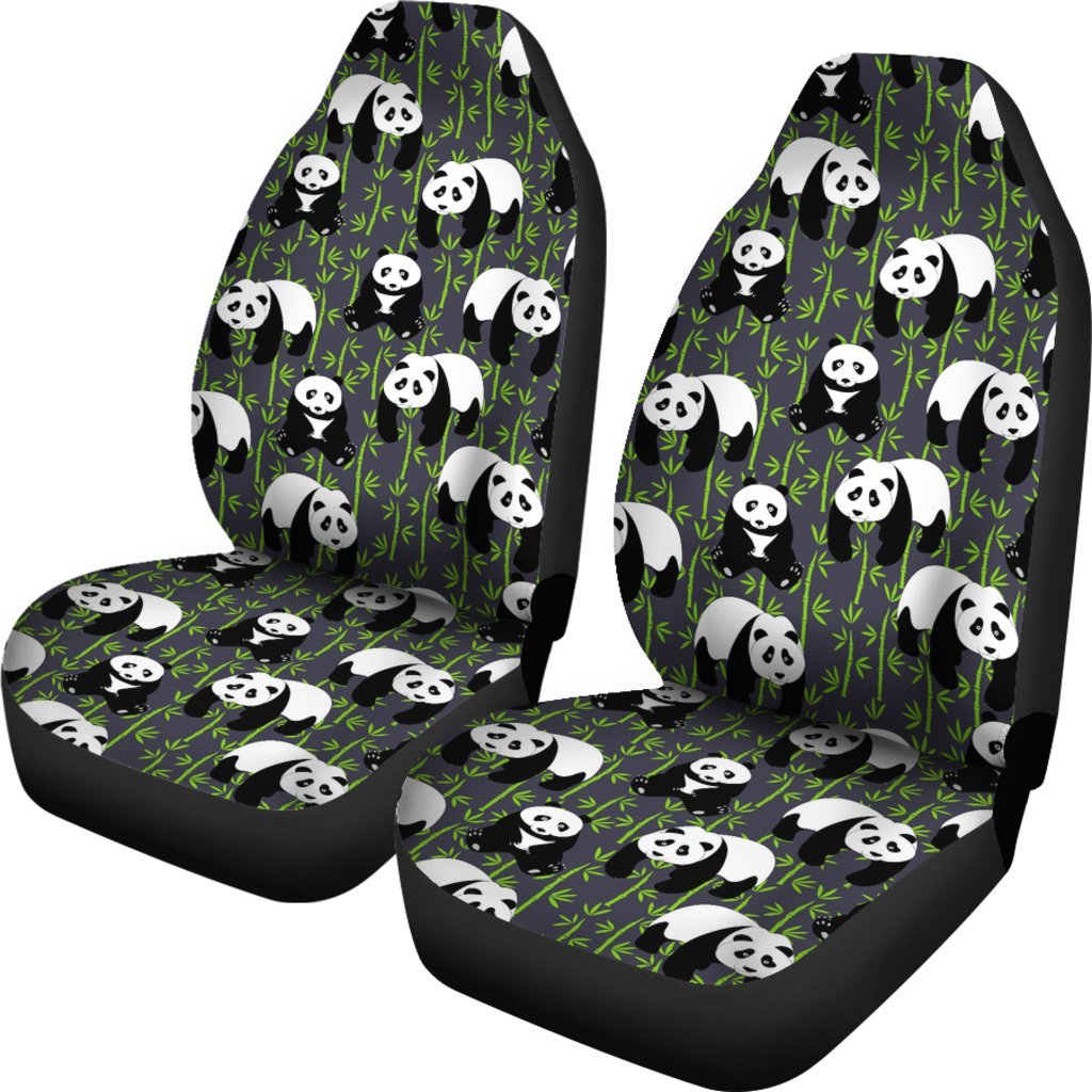 Panda Bamboo Pattern Print Universal Fit Car Seat Cover-grizzshop