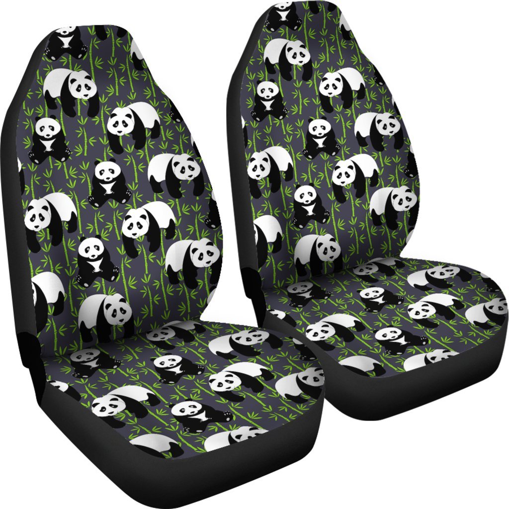 Panda Bamboo Pattern Print Universal Fit Car Seat Cover-grizzshop