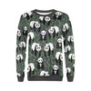 Panda Bamboo Pattern Print Women's Sweatshirt-grizzshop