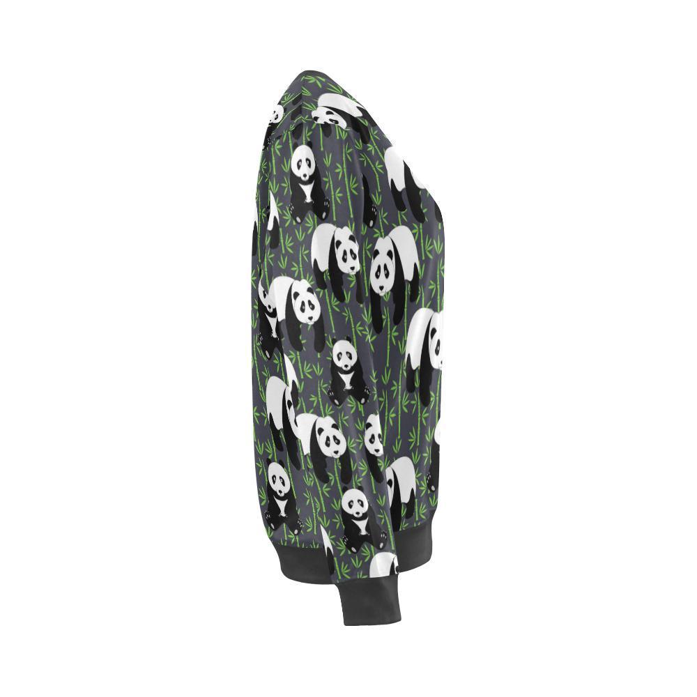 Panda Bamboo Pattern Print Women's Sweatshirt-grizzshop