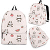 Panda Fruit Pattern Print Backpack-grizzshop