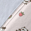 Panda Fruit Pattern Print Blanket-grizzshop