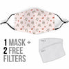 Panda Fruit Pattern Print Face Mask-grizzshop