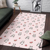 Panda Fruit Pattern Print Floor Mat-grizzshop