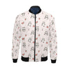 Panda Fruit Pattern Print Men's Bomber Jacket-grizzshop