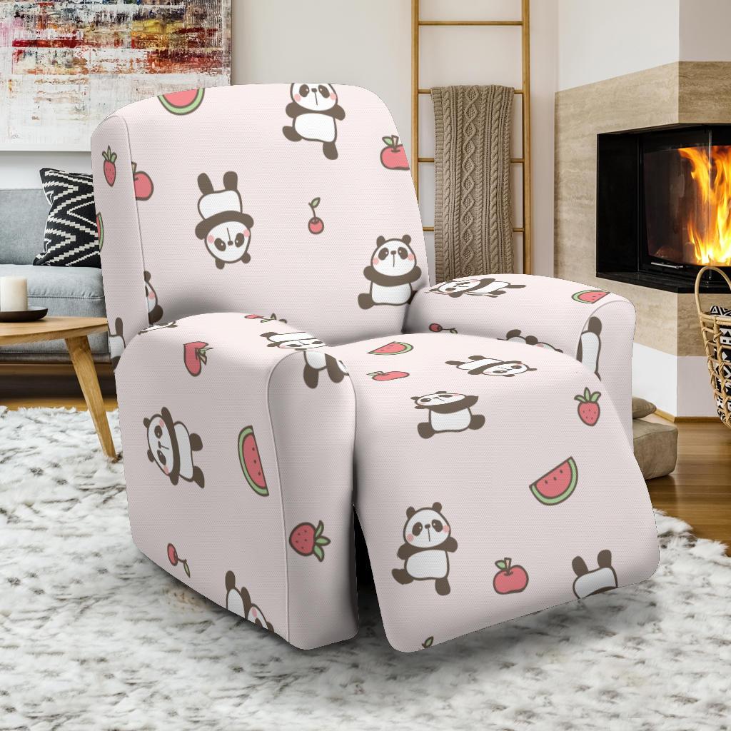 Panda Fruit Pattern Print Recliner Cover-grizzshop