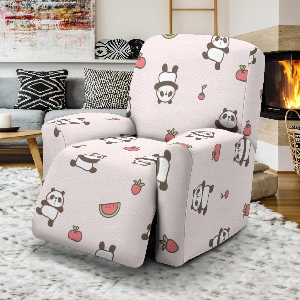 Panda Fruit Pattern Print Recliner Cover-grizzshop