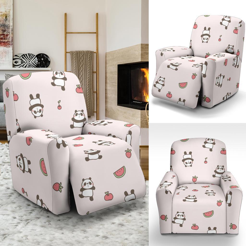 Panda Fruit Pattern Print Recliner Cover-grizzshop